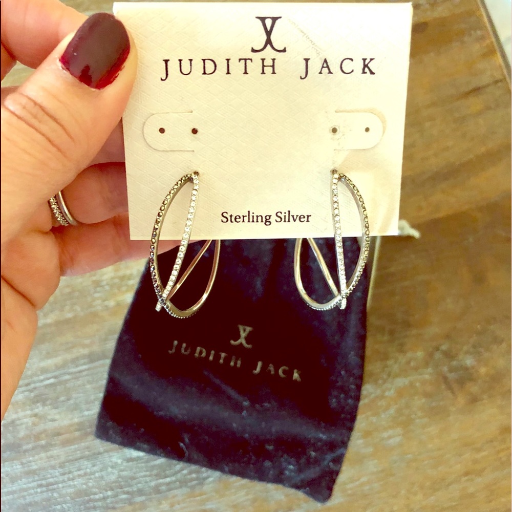 NWT Judith Jack hoop earrings